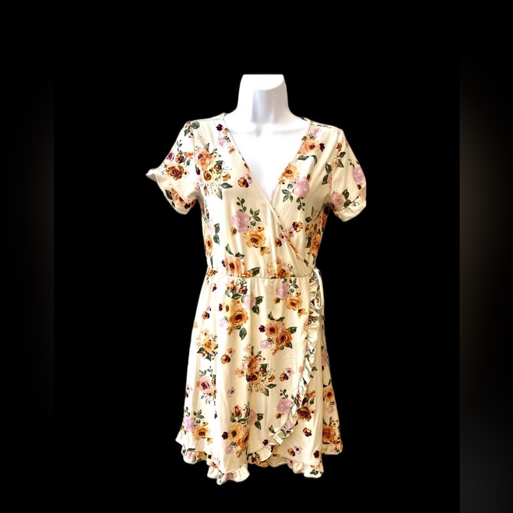 Floral wrap sundress